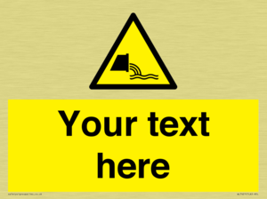 Custom Warning sewage effluent outfall